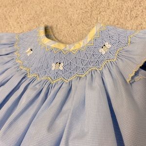 Shrimp and Grits Smocked Bloomer Set